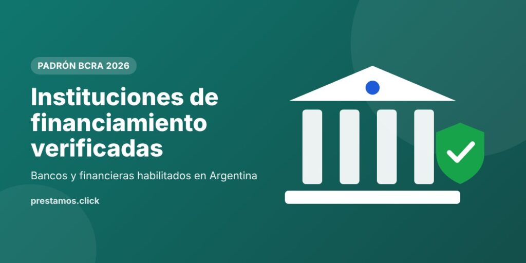Instituciones de financiamiento verificadas en Argentina